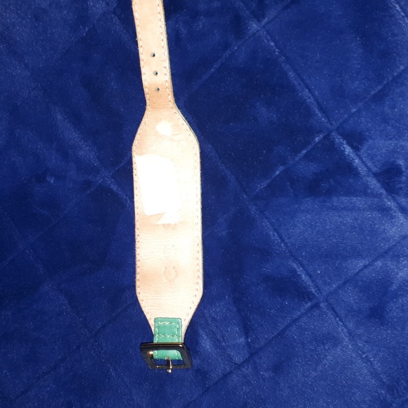 CC SKYE Green Leather Giant Screw Cuff Bracelet - Picture 4 of 4